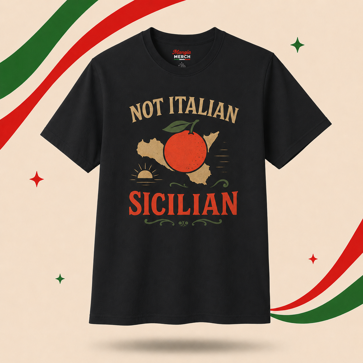 Not Italian, Sicilian | Map T-Shirt