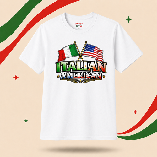 Italian American | USA & Italy Flag T-Shirt