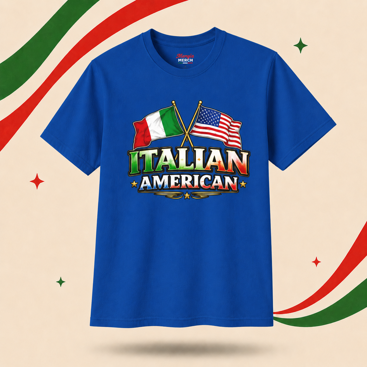 Italian American | USA & Italy Flag T-Shirt