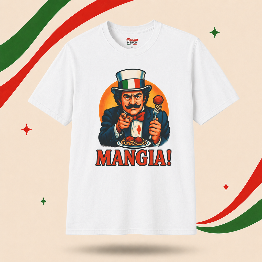 Mangia! Italian Uncle Sam T-Shirt