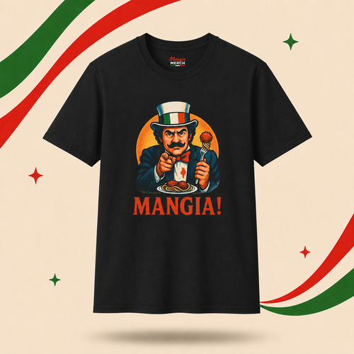 Mangia! Italian Uncle Sam T-Shirt