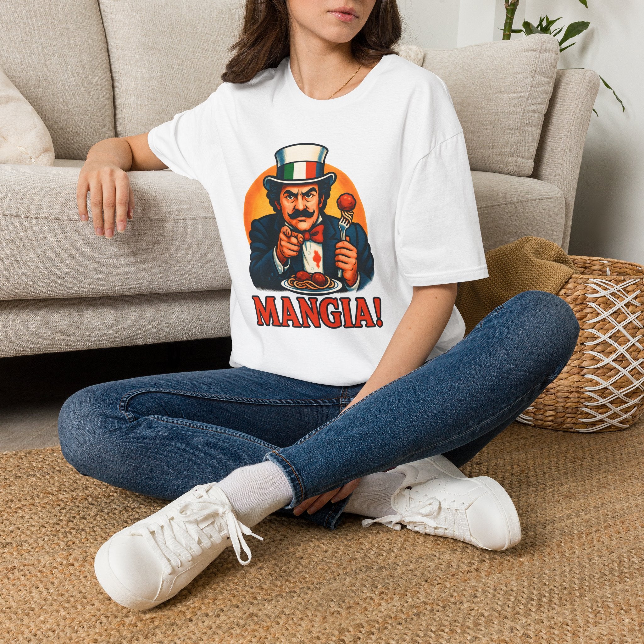 Mangia! Italian Uncle Sam T-Shirt