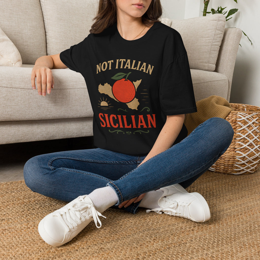 Not Italian, Sicilian | Map T-Shirt